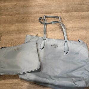 New Kate Spade Light Blue Tote Bag Set